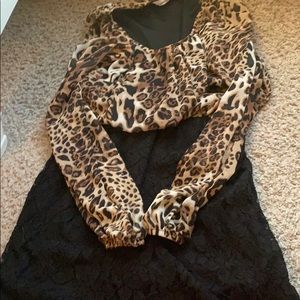 Leopard lace dress
